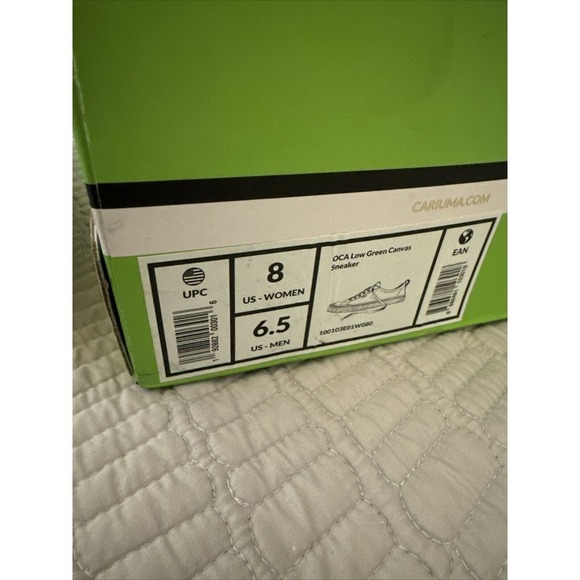 Cariuma Green Canvas Cork Heel - OCA Low Top Sneakers W 8/ M 6.5 NIB - Picture 10 of 10